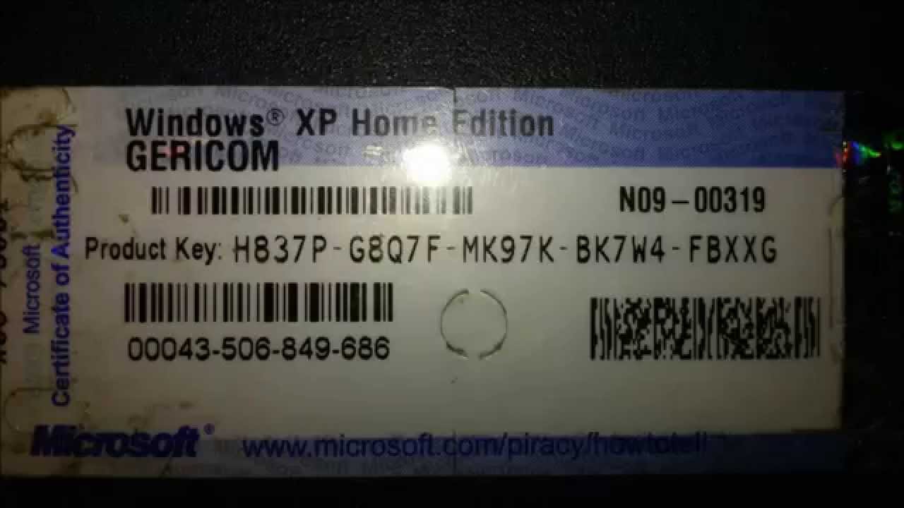 Windows Xp Home Edition Oem Serial Key